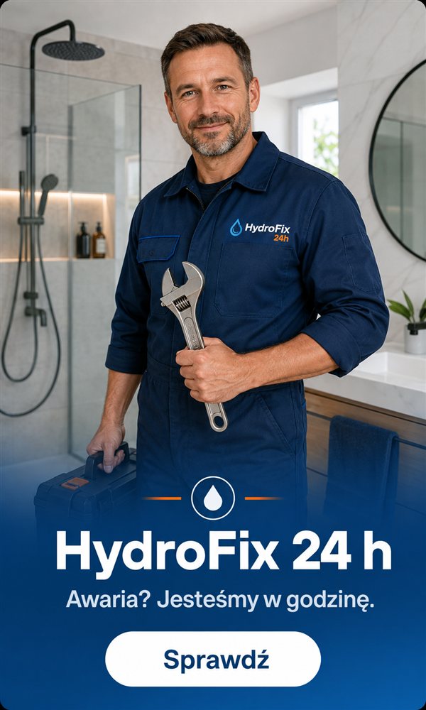 Reklama: HydroFix 24 h — Awaria? Jesteśmy w godzinę.